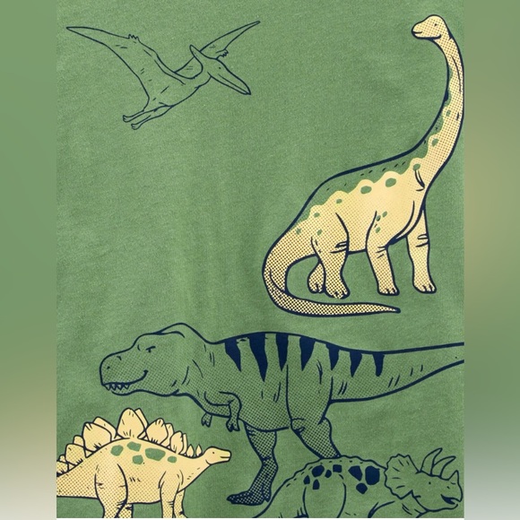 Carter’s Toddler Dinosaur Graphic Short Sleeve Tee - Green - 2T - Picture 2 of 4